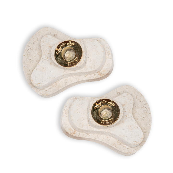 Large Jerusalem Stone Taper Candle Holders