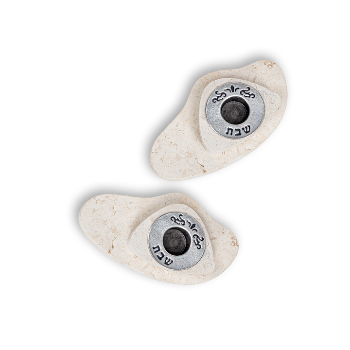 Small Jerusalem Stone Taper Candle Holders