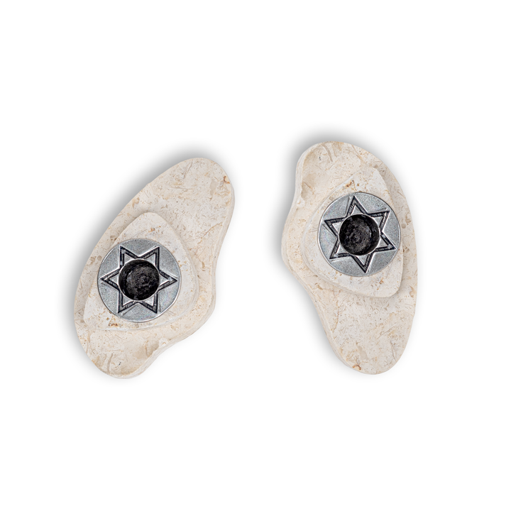 Small Jerusalem Stone Taper Candle Holders